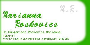 marianna roskovics business card